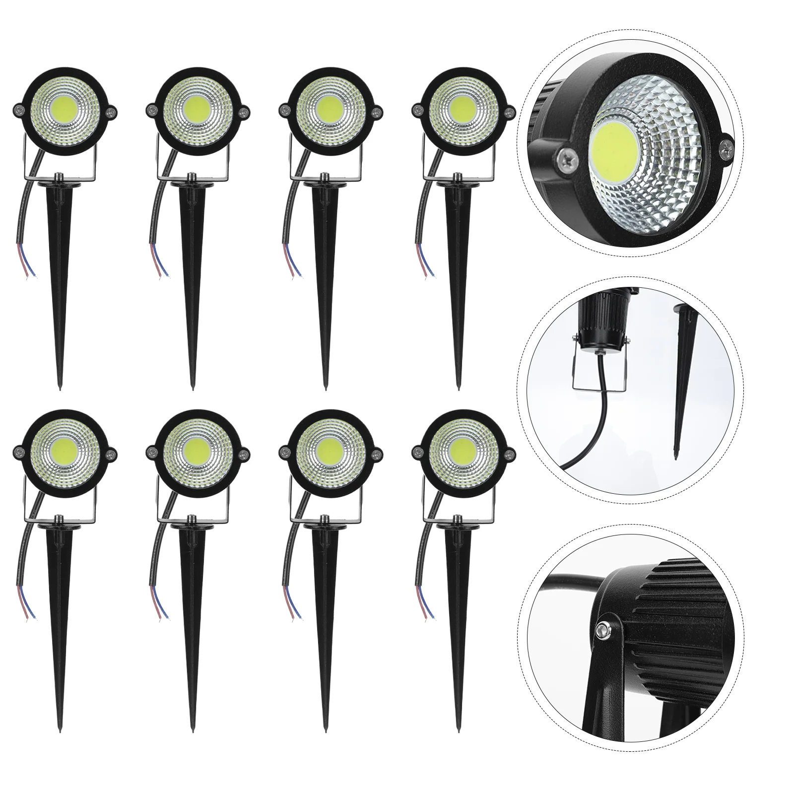 

10 Pcs Outdoor Landscape Floor Lamp Solar Power ABS In ground LED Light for Patio Yard Decorative Waterproof Garden Lights Easy