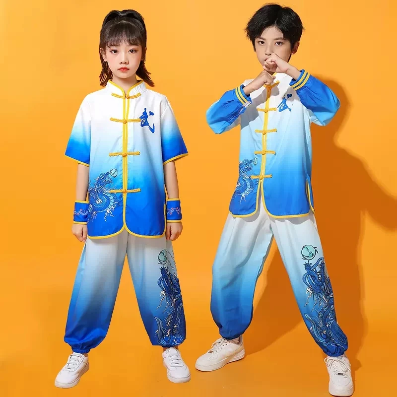 New hanfu children martial arts clothing training uniform chinese-style performance clothing boys and girls performance clothing