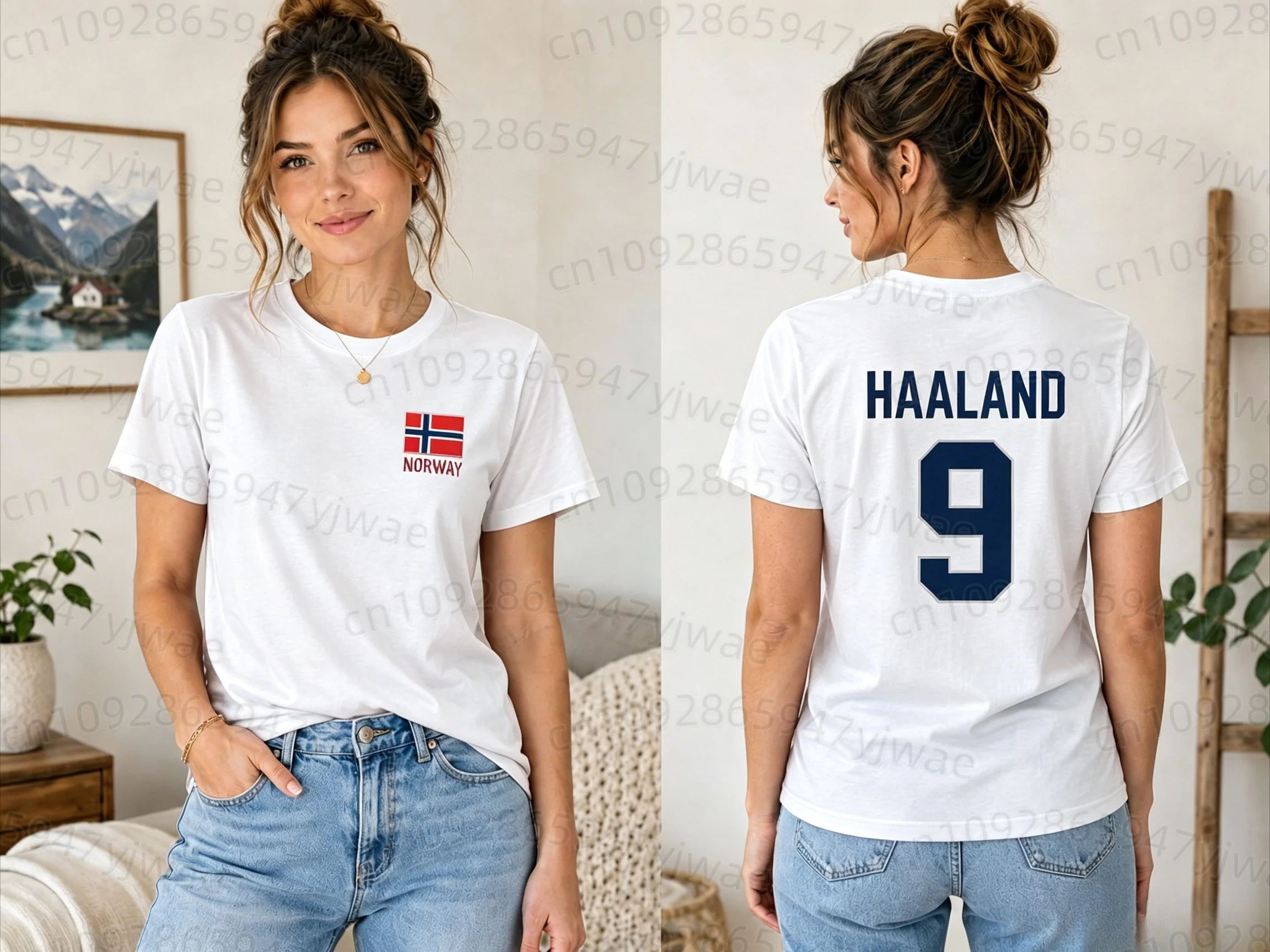 Haaland Norway No.9 Tees Y’All Can Kiss My Dallas Merch T-Shirt Women Unisex Fashion Men Women T Shirt