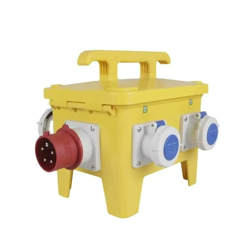 Yellow Handheld Corrosion-resistant Network Splitter Dustproof Electrical Shell Household Wall Socket Distribution Box