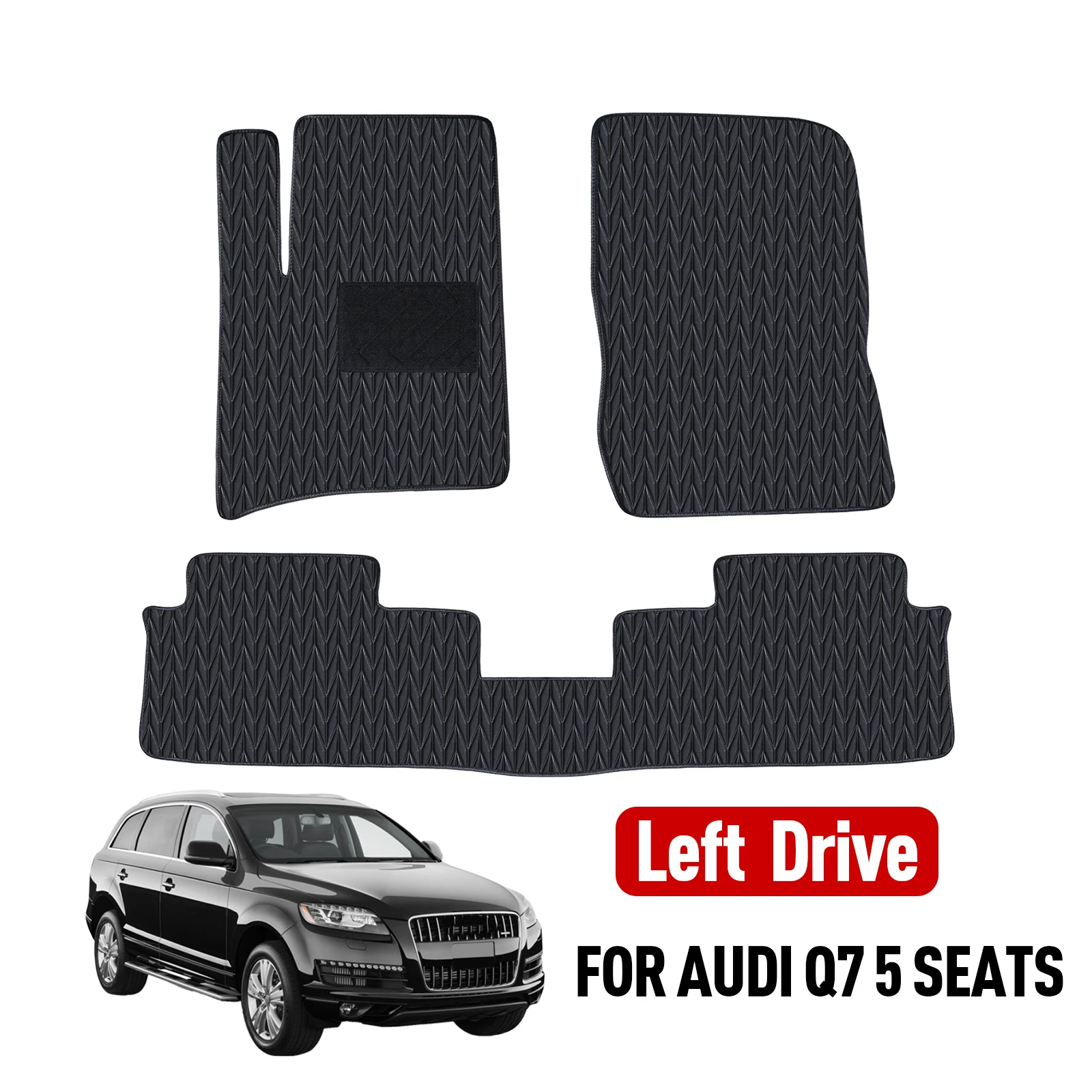 

Custom cat floor mat for Audi Q7 5 Seats 2006-2015 Carpet Cover Waterproof Non-slip Protector Accessories parts