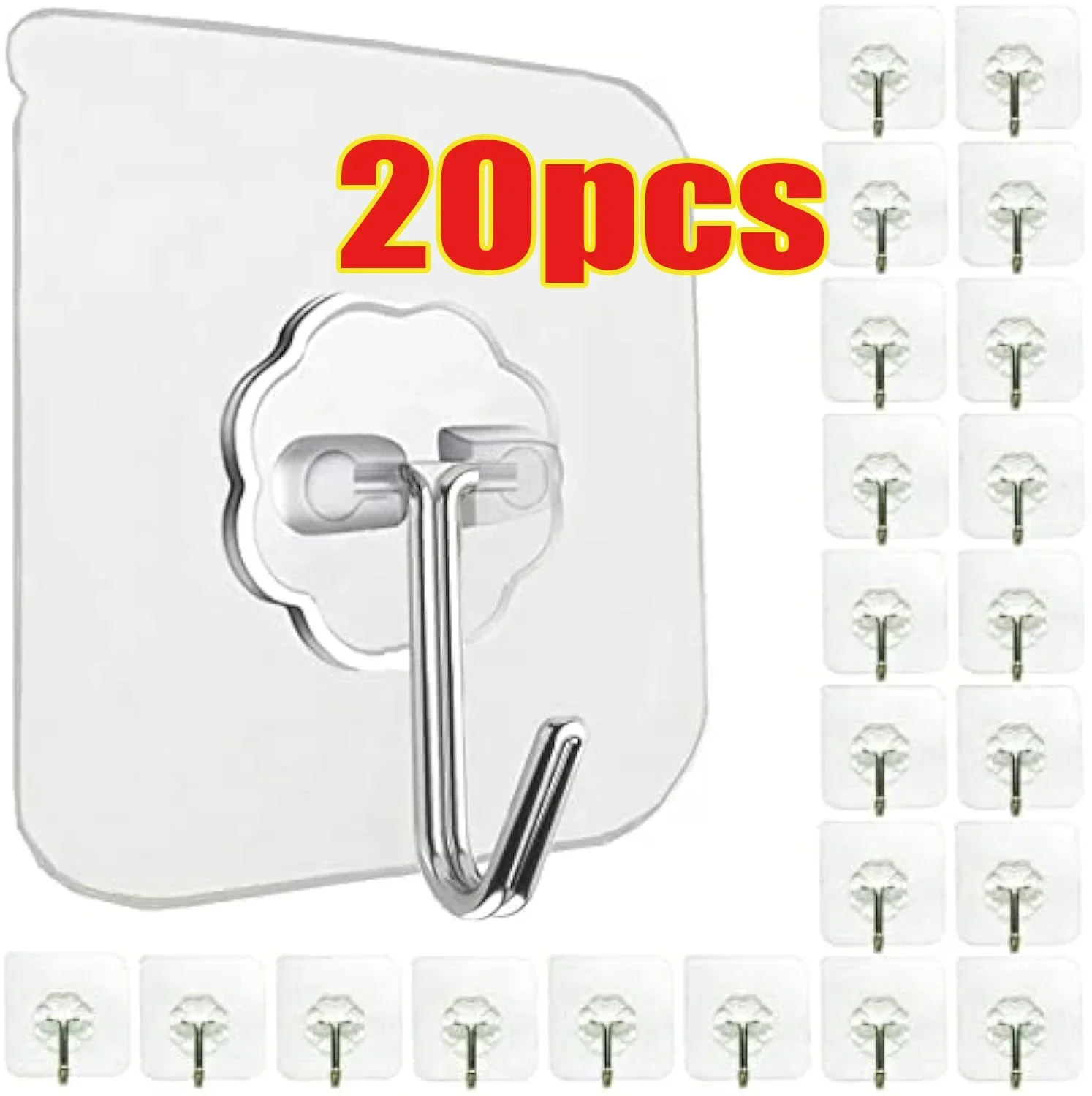 Self-Adhesive Wall Hooks Hook for Clothes Heavy Duty Multi-Purpose Wall Hook Key Holder Towel Holder Kitchen Accessorie