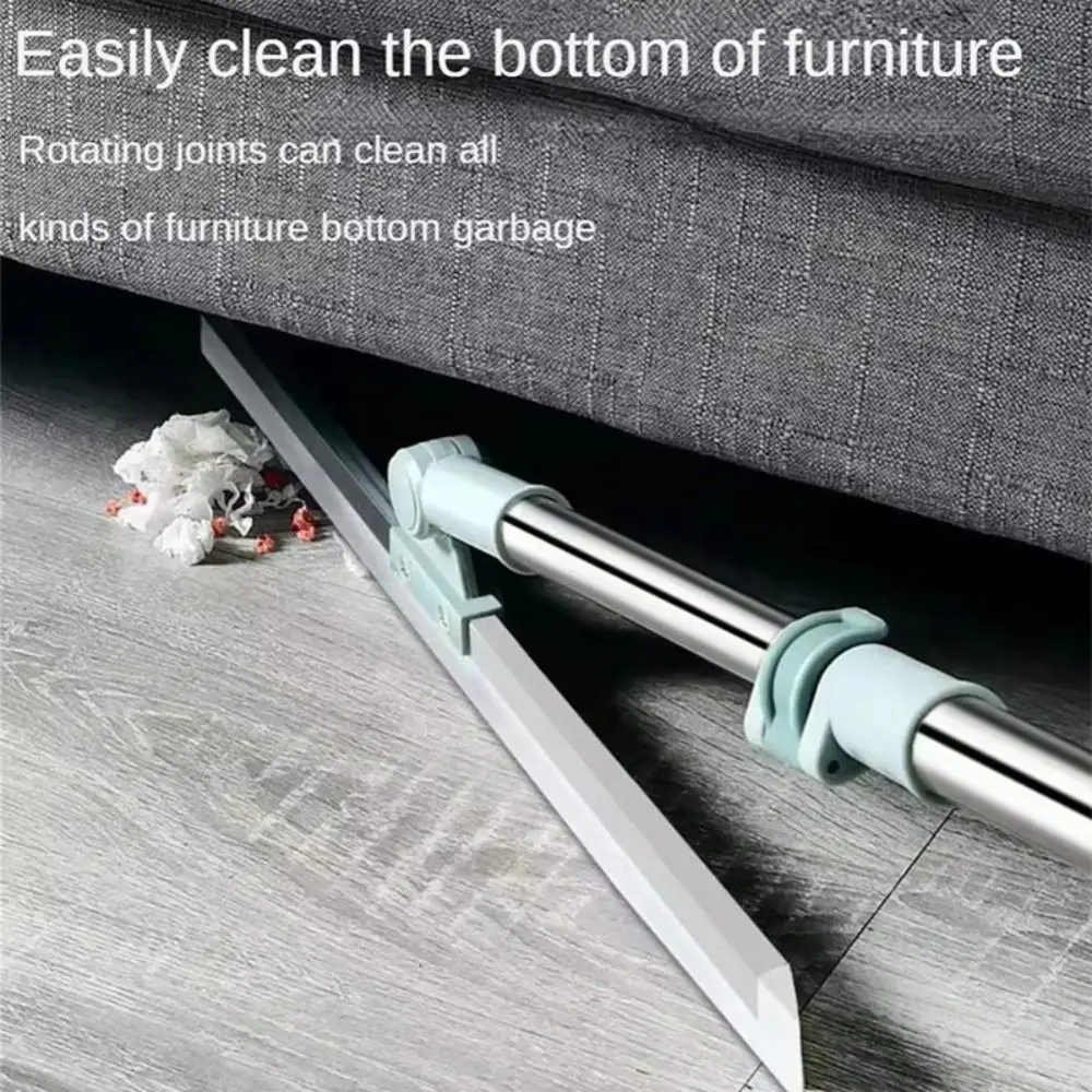 180˚ Rotating Floor Scraper Retractable Silicone Magic Broom Hanging Floor Squeegee Broom for Clean Water Stains Hair Essential