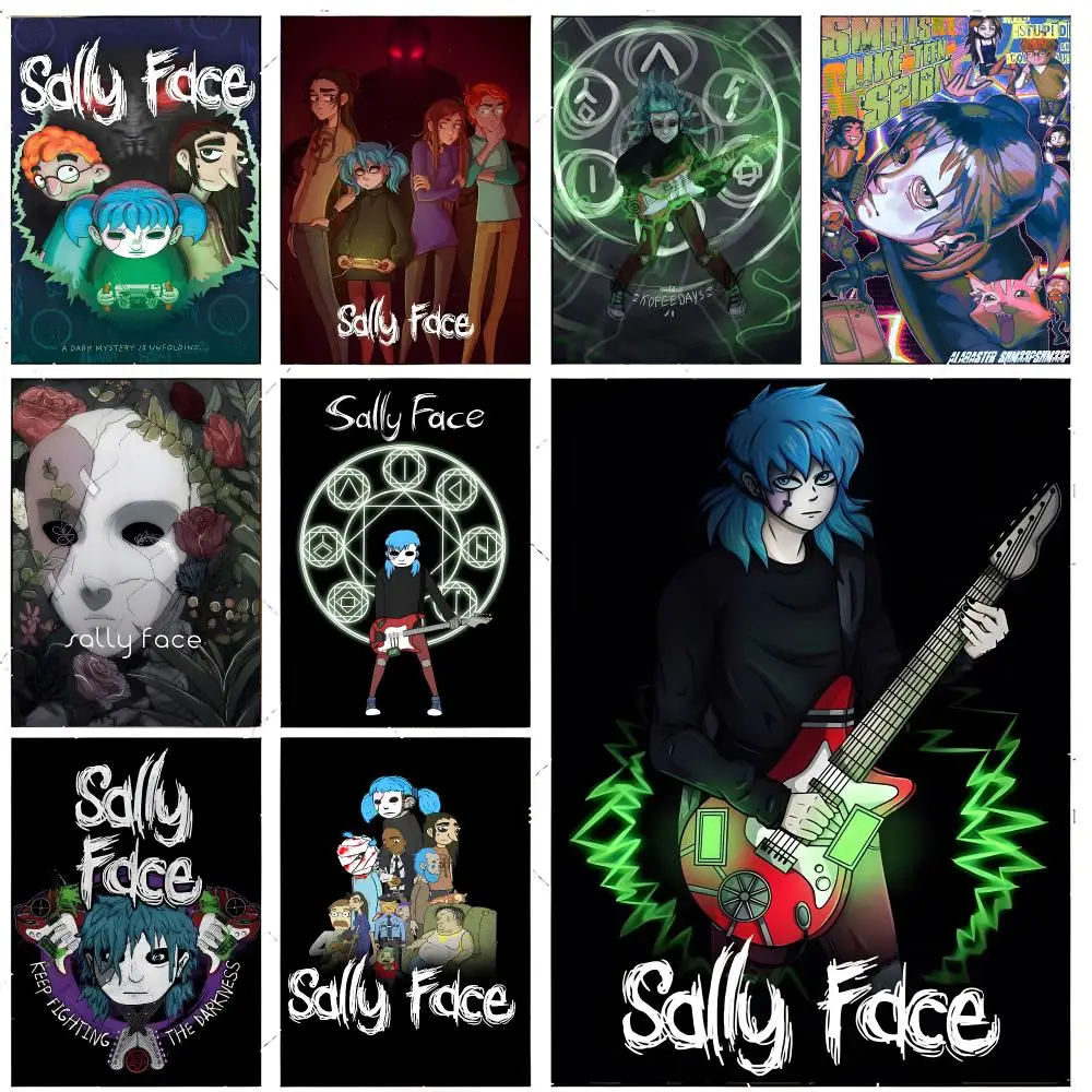 Quirky S-Sally Face Poster Premium Decor Art & Gift for Household Lounge Home Ornaments
