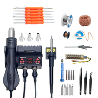 Lefavor 8909 digital soldering station BGA SMD Welding Rework Tool, soldering iron+ hot air gun portable