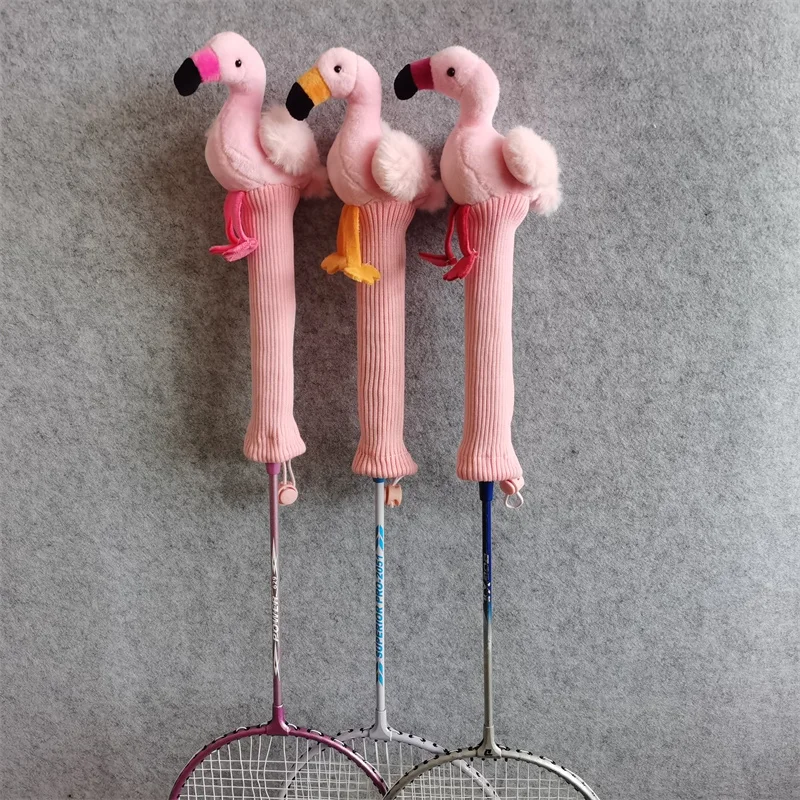 Flamingo Badminton Racket Handle Cover Animal Grip Protectors Handcraft Gift