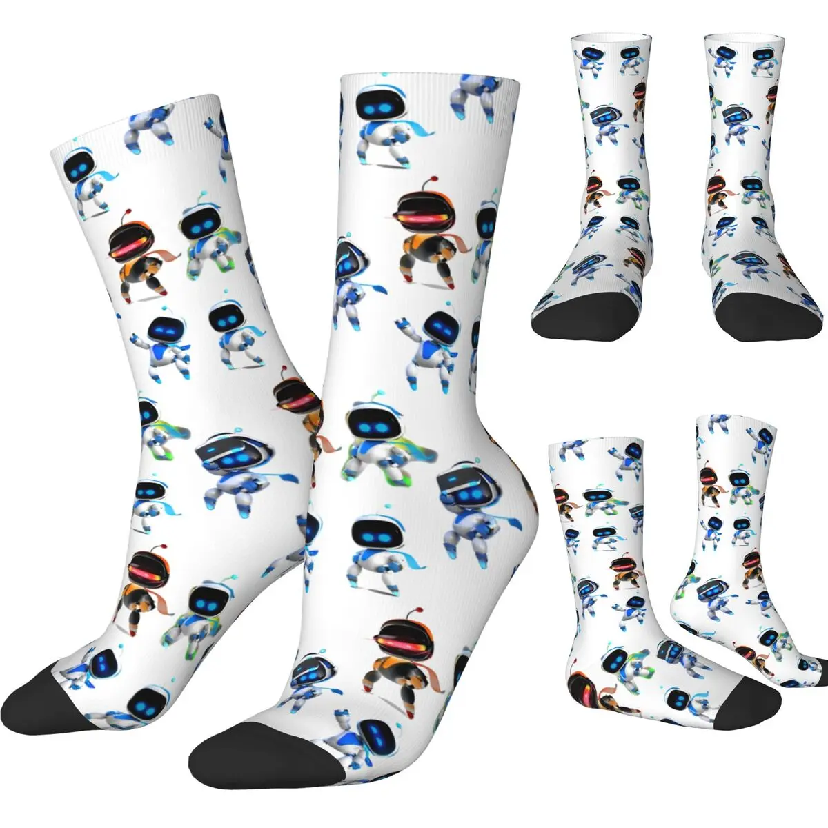 Winter Warm Cool Men's Women's ASTRO BOT Astrobot Robot Socks Breathable Basketball Socks