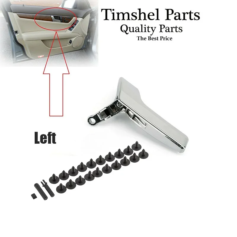 2047201171 2047201763 Left/ Right Car Inner Interior Door Handle Repair Kit Chrome Metal For Mercedes Benz X204 W204 GLK250