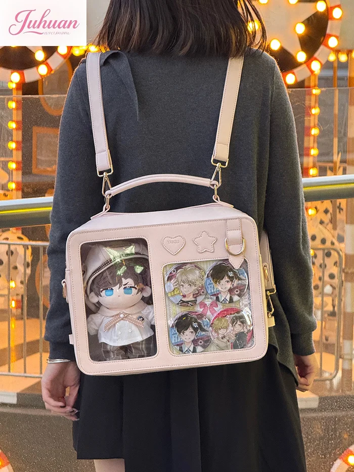 Borse da donna originali giapponesi con cubo di zucchero, borsa per bambini, borsa per bambini, zaino ltabag, può contenere una borsa a tracolla singola per bambola in cotone da 20 cm
