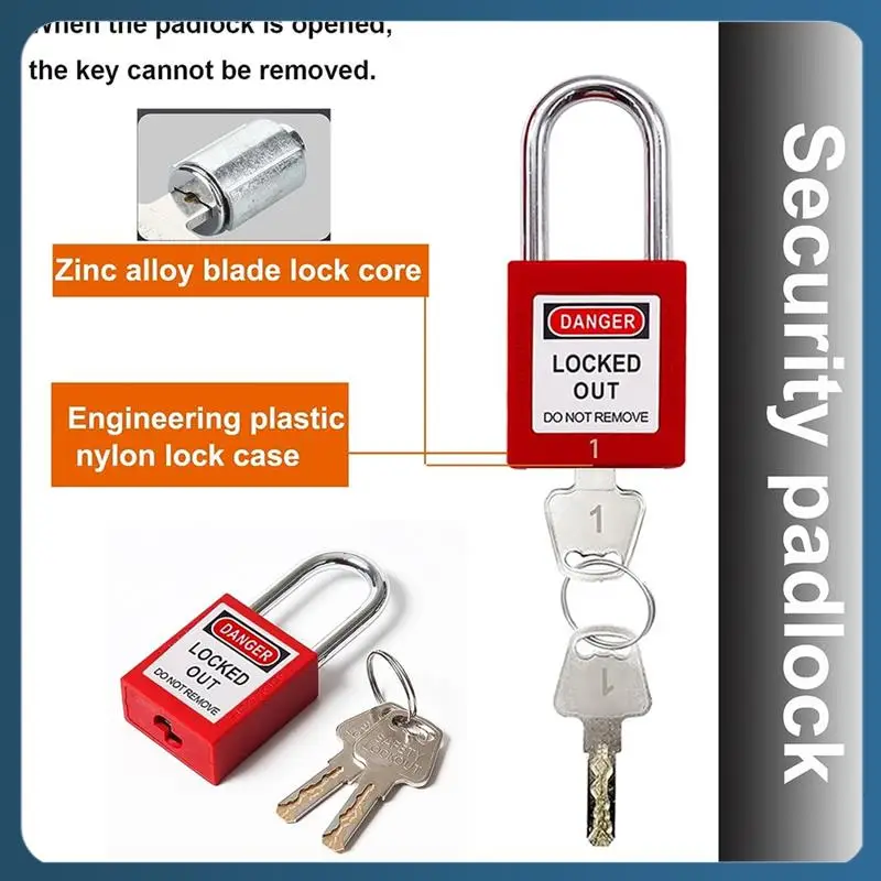 

Y22A-Lockout Tagout Kit, нейлоновые завязки, предохранительные замки с номером, застежки для блокировки группы, универсальный комплект с красной карманной сумкой, легко