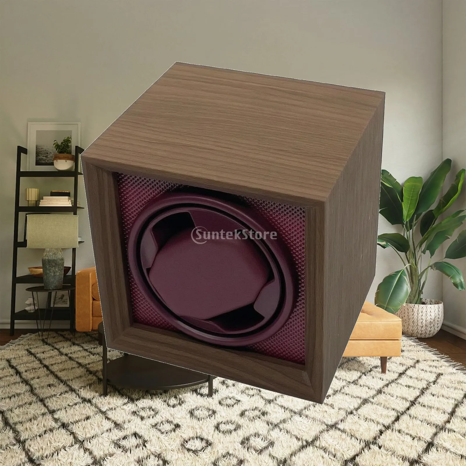 walnut-pattern-watch-winder-case-for-automatic-wristwatch-with-anti-slip-foot-base-usb-power