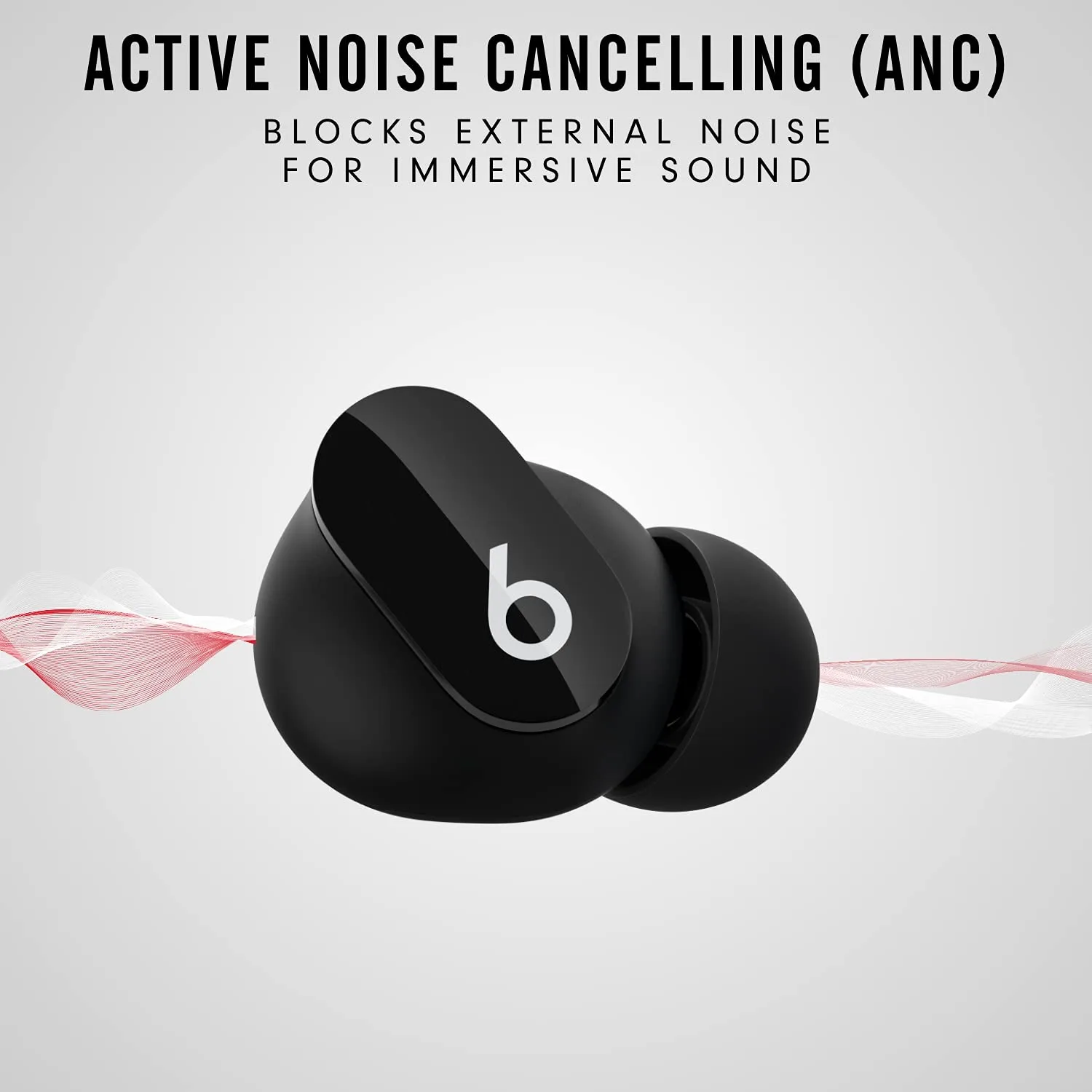 Beats Studio Buds True Wireless Bluetooth Earphones ANC Sweatproof Earbuds USB-C Fast Charge 3 Sizes Silicone Eartips