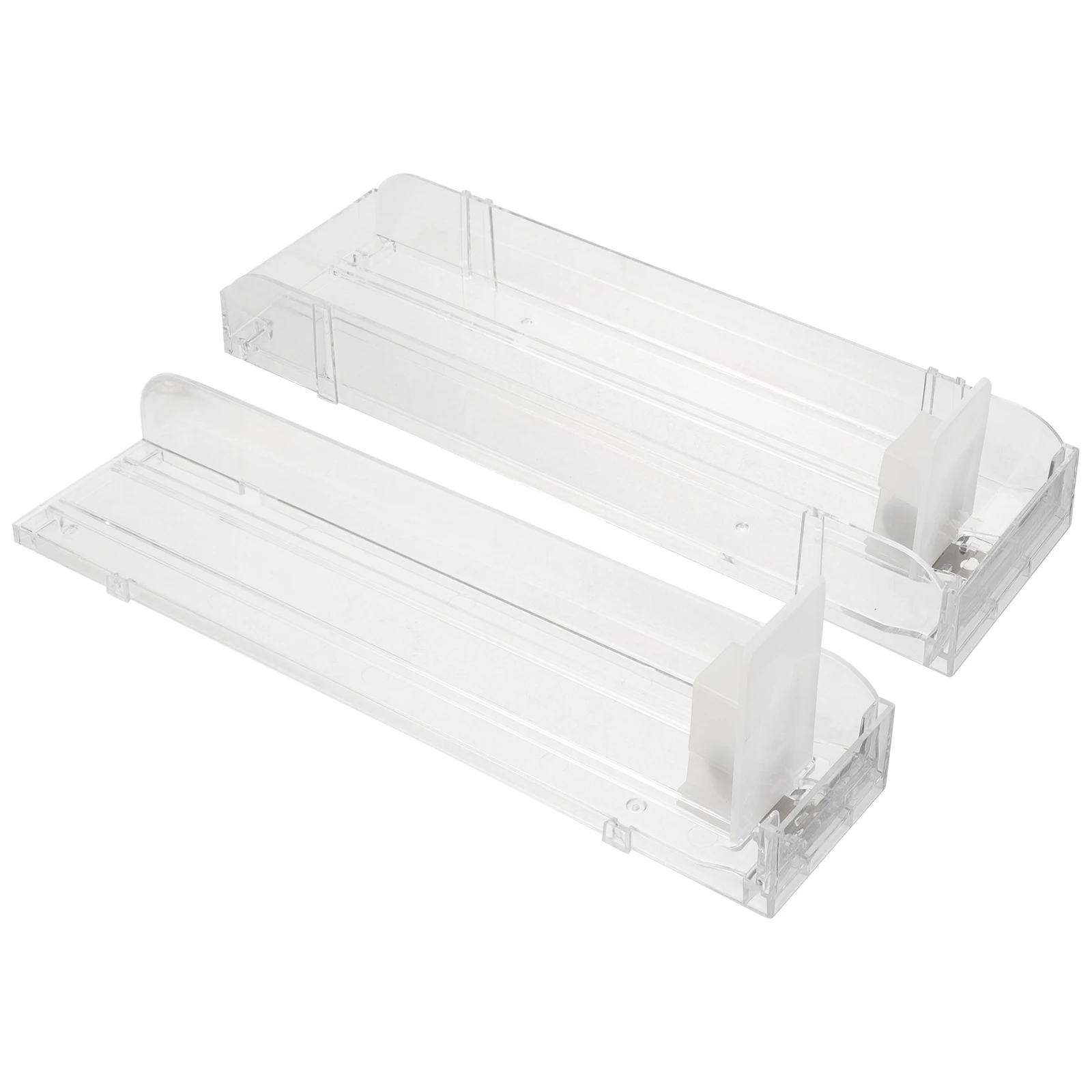 

2pcs Automatic Display Stand Pusher Clear Showcase Rack For Store Supermarket Retail Push Dispenser Transparent Case