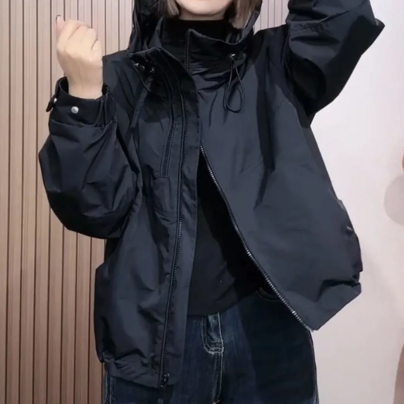 

Trench Coat and Jacket for Women in Autumn New Korean Style Fashionable Loose Versatile Casual Hooded Jacket