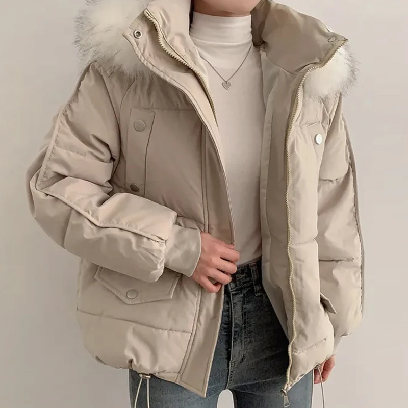 

Шикарное осенне-зимнее пальто с капюшоном Thiened Long Sve, женское пальто с капюшоном, теплая удобная повседневная куртка на молнии