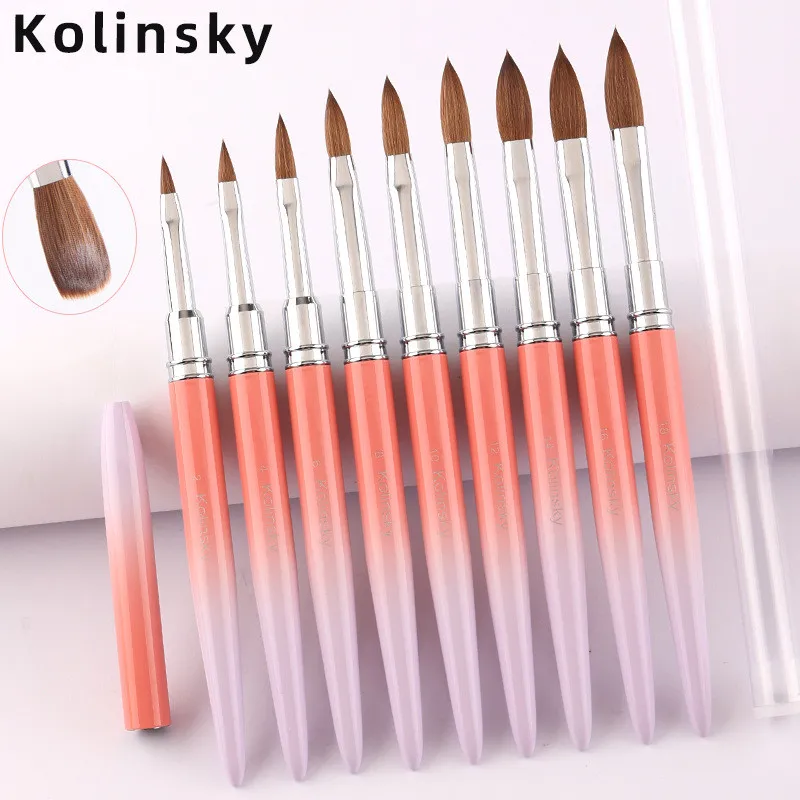 

1 шт., кисть для дизайна ногтей Kolinsky, акриловый УФ-гель, ручка для резьбы, кисть, жидкая пудра, сделай сам, инструменты для рисования ногтей
