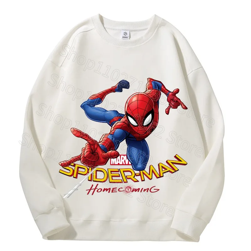 Spidermans Cotton Sweatshirt Marvels Men Clothing Women Movie Character Pattern Print Sweatshirts Warm Comfortable Party Gifts