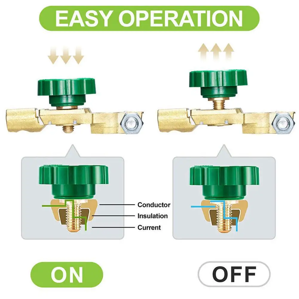 Car Motorcycle Battery Isolator Switch Cut-off Power Switch Rotary Disconnect Isolator Truck Auto Vehicle Pile Head Connector