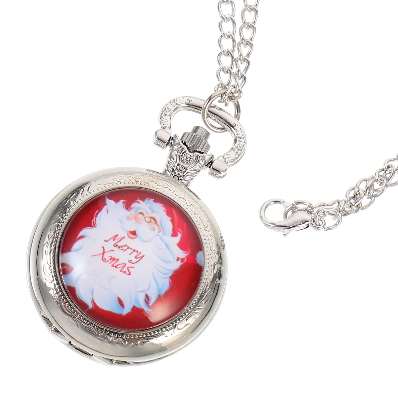 

1 pc Vintage Pocket Watch Christmas Alloy Retro Hanging Watch Durable Decorative Timepiece Portable Gift For Holiday