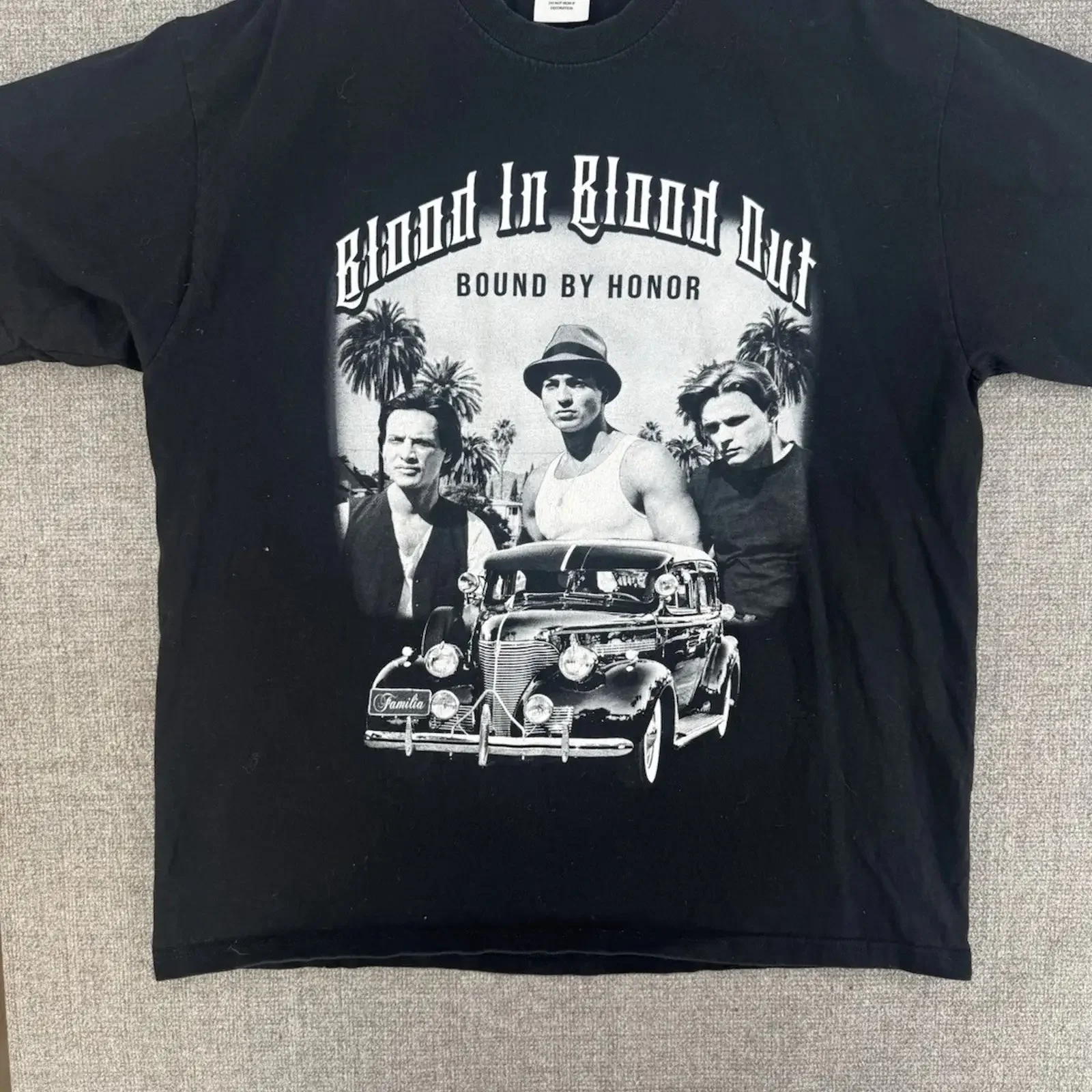 Vintage Blood In OuT T Shirt Men's 2XL Black Promo Bound By Honor vintage Washed Slightly designer clothes Stretched