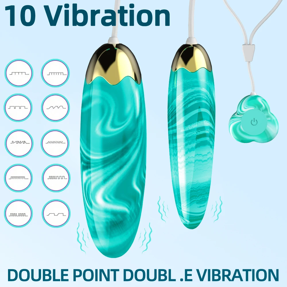 Juguetes para adultos Productos sexuales Vibración doble bala Juguetes sexuales Vibración doble bala G-Spot vibradores huevos de doble salto