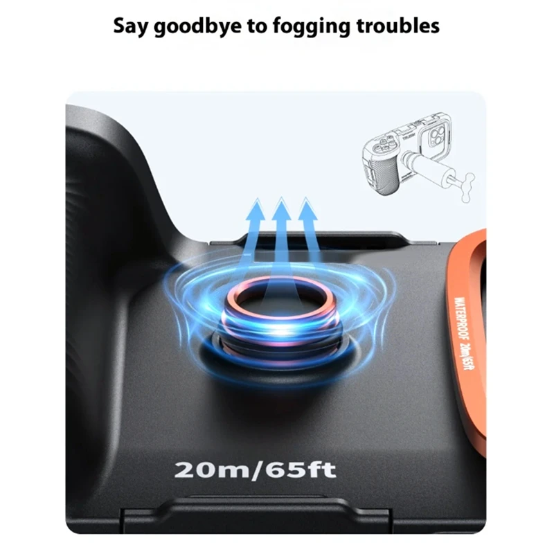 Waterproof Camera Handle 20m/65ft Bluetooth Diving Phone Case for Surfing Swimming Enhanced Photography Protection-VVBC