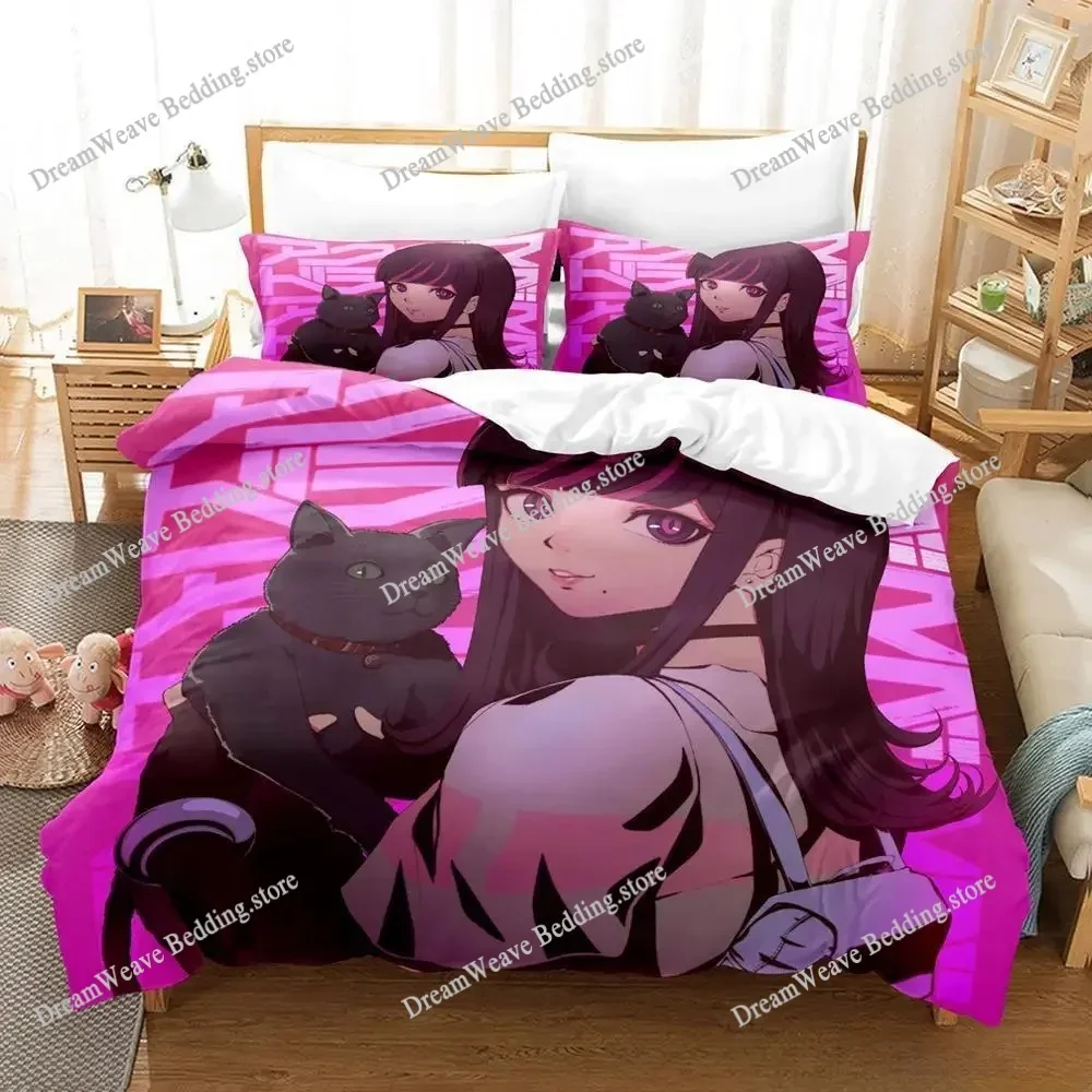 3D Printed Anime Akudama Drive Bedding Set Boys Girls Twin Queen Size Duvet Cover Pillowcase Bed Kids Adult Home Textileextile