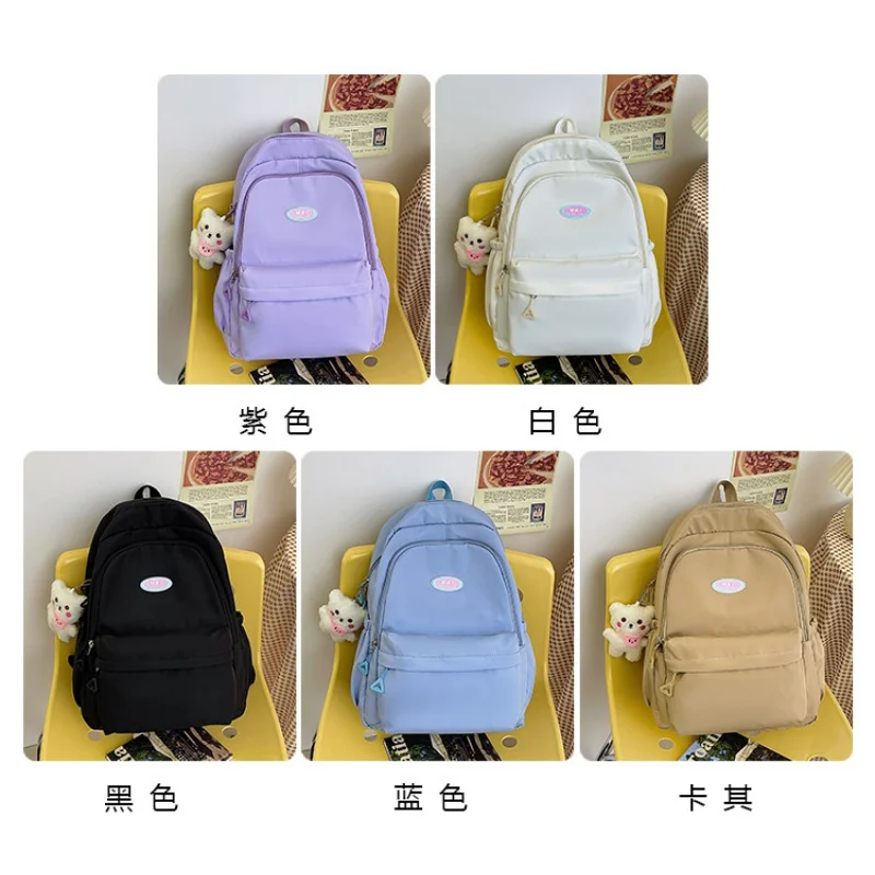 Imagem -05 - Capacidade Mochila de Nylon para as Mulheres Menina Bonito Mochila Feminino Trendy College Bolsa Student Book Bolsa Kawaii Viagem Bolsas Escolares Novo Alta