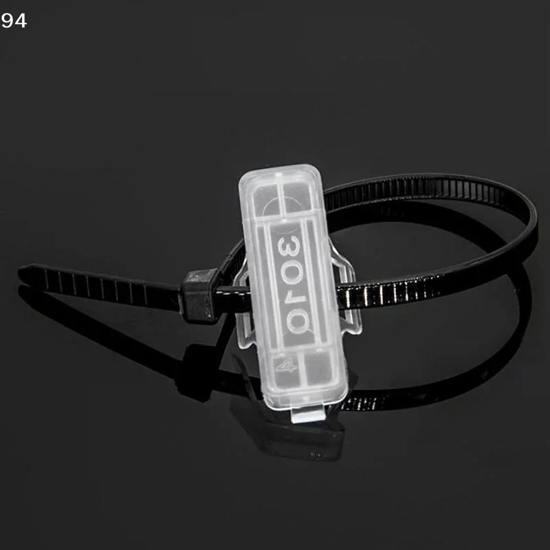 100pcs Cable Label Tag Box Transparent Plastic Cable Tie Marker Wire Sign Name Holder Display Identification Seal Case