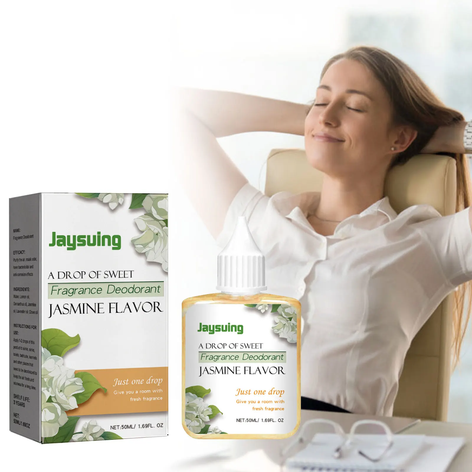 Casa fragrância jasmin sala perfume refrescante ambientador removedor de odor aromaterapia fragrância de longa duração desodorante do banheiro