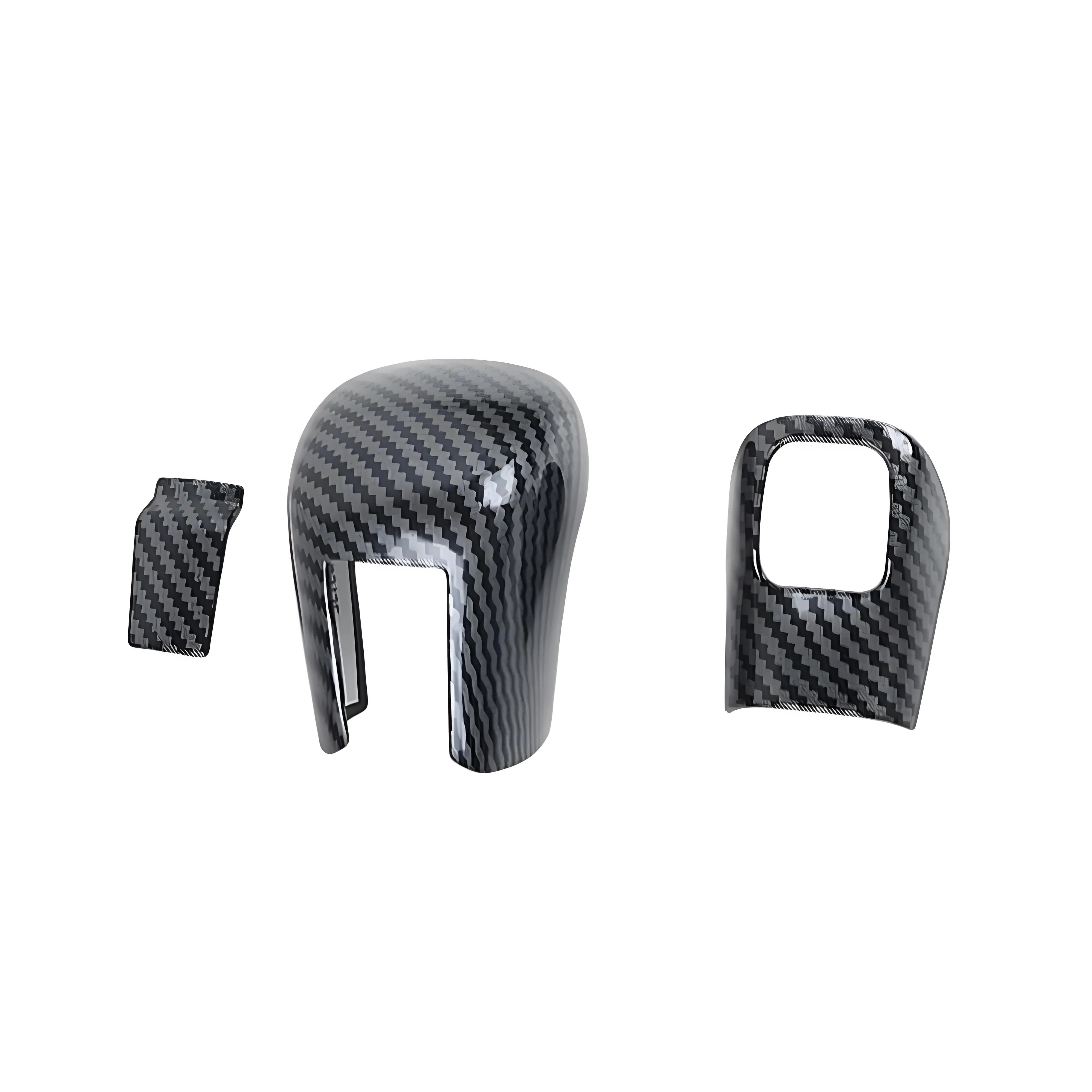 Carbon Fiber Car Gear Shifter Lever Protection ABS Knob Head Cover Trim Interior Accessories For 10th Gen Honda Civic 2016-2021