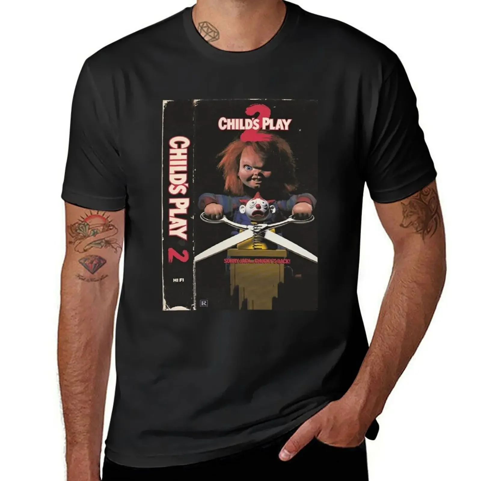 

Child's Play 2 VHS T-Shirt vintage graphic tee heavyweights shirts graphic tee men clothings