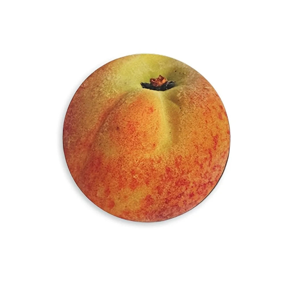 Creative Fruit Mouse Pad Small Round Office and Home Anti-Slip Mouse Pad in Watermelon, Yellow Peach, Apple and Tomato Shapes