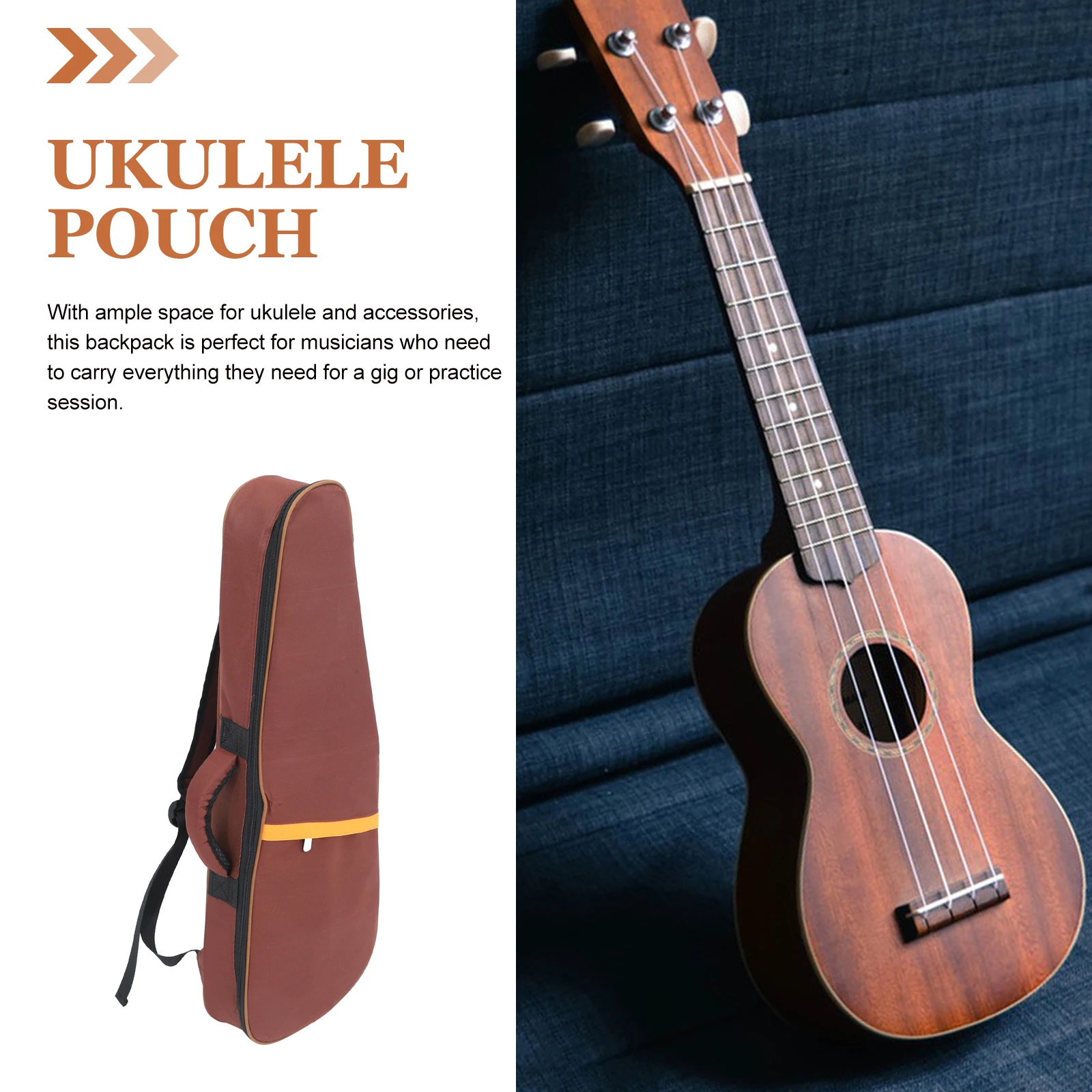 

Ukulele Bag Blue Carrying Bag For Ukulele 26 Inch Thickened Backpack Portable Outdoor Case Storage Guitar Accessories