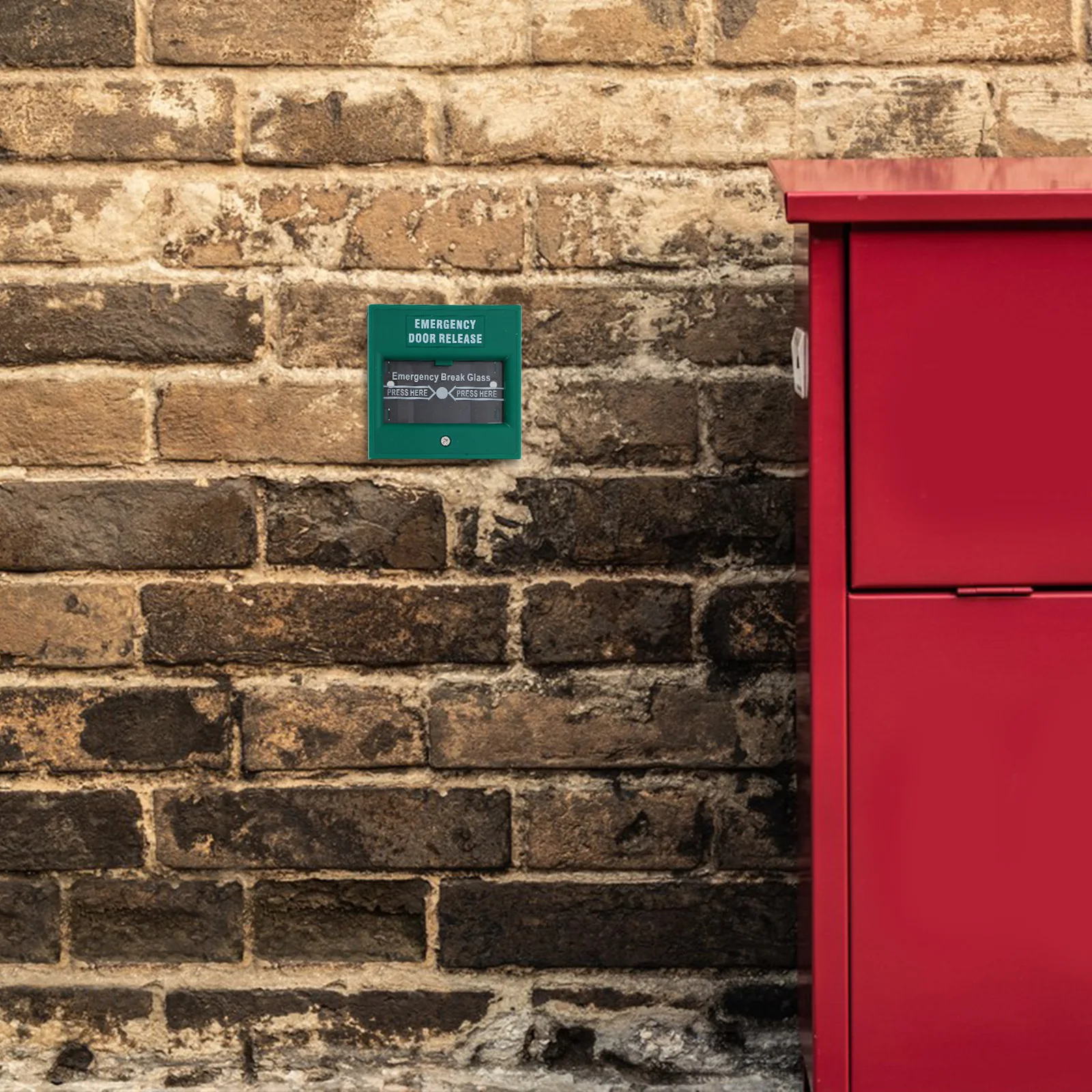 

Alarm Switch Emergency Security Button Break Glass Exit Release Fire-proof Door Green
