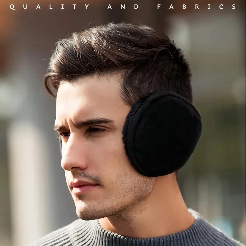 Winter Unisex Large Foldable Polar Fleece Earmuffs – Adjustable Ear Warmers for Outdoor Activities