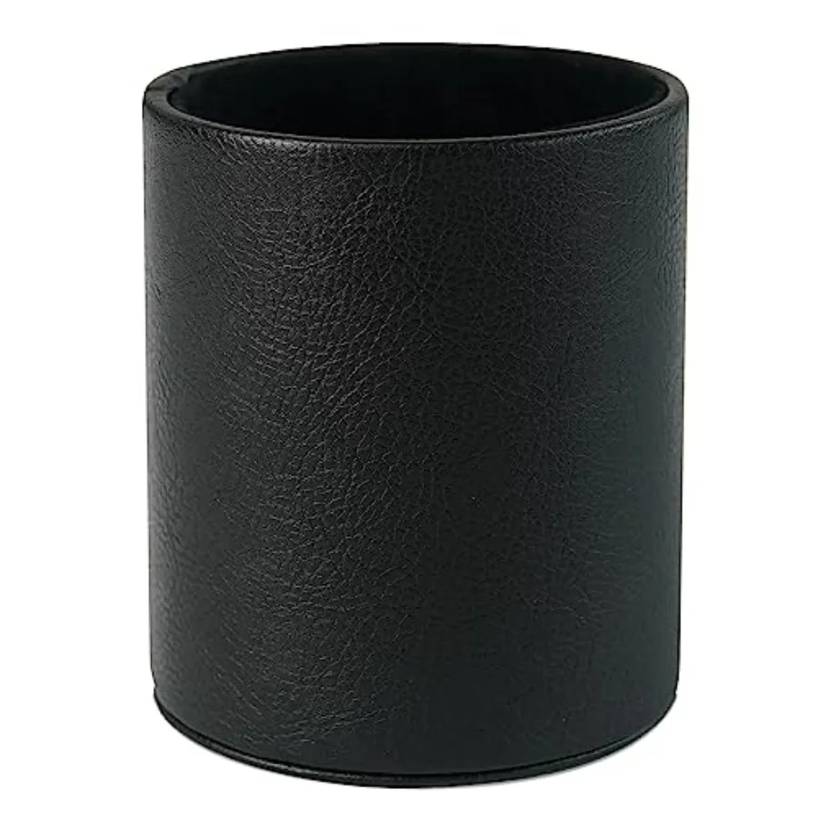 PU Leather Pencil Pen Holder Cup Stand, Desk Accessories Holder, Makeup Brush Storage Organizer, Desktop Stationery Organizer f