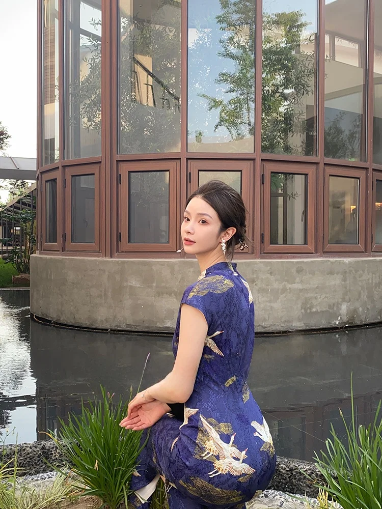 

Original Wcouture Traditional Chinese Sle Limited Edition Embroidered Fabric Dr Long Qipao Skirt Cotton 00%