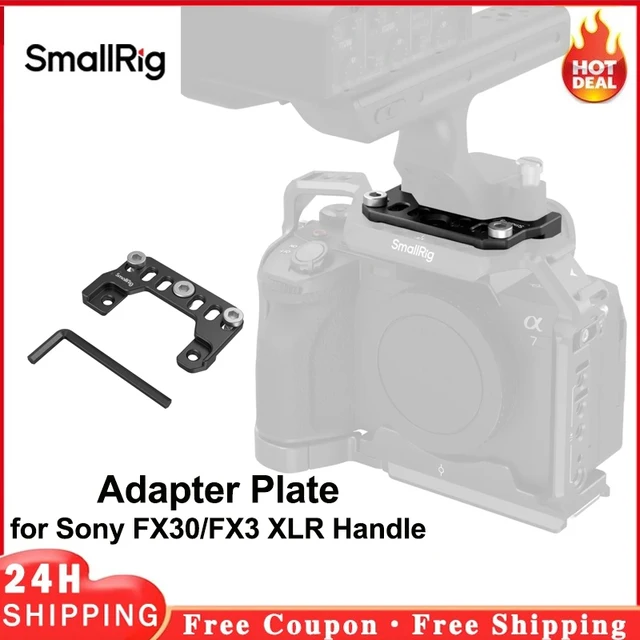 Placa adaptadora SmallRig para Sony FX3 XLR A7M3 A7SII A7IV Alça MD4019 compatível com gaiolas de câmera 3241/3667/2999/3639/3594