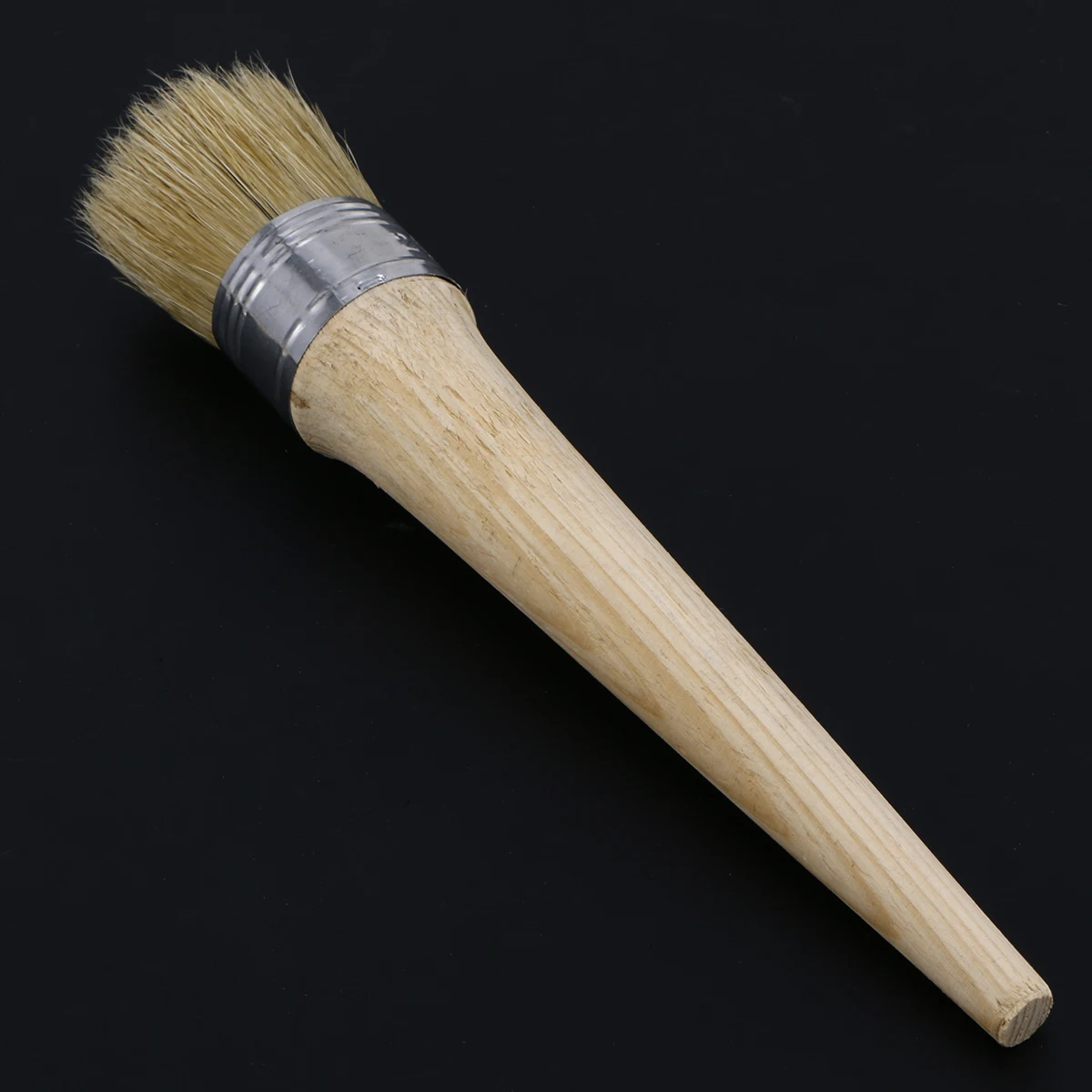 

40Mm Professional For Furniture Natural Bristles Large Head Round Handle Painting Tool Wood Staining Precision Craft Waxing