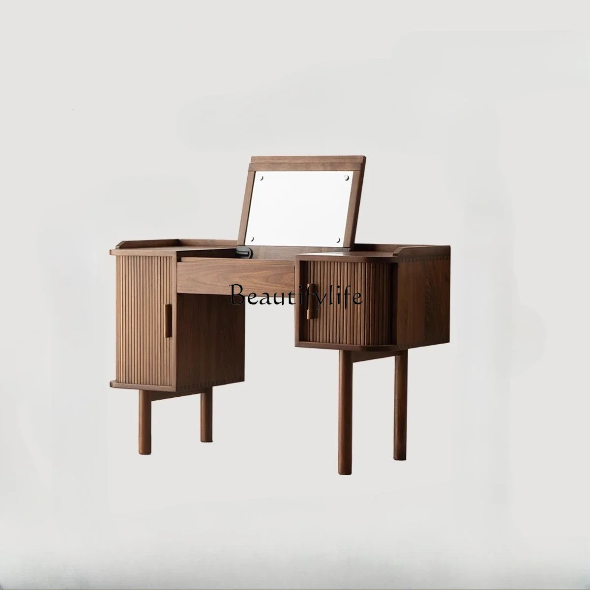 ls51North American black walnut solid wood dresser Japanese storage cabinet Chinese roller shutter