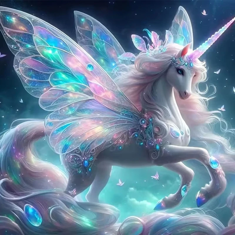 Ölgemälde nach Zahlen Set Pegasus Zeichnen auf Leinwand DIY Bilder nach Zahlen Heimdekoration