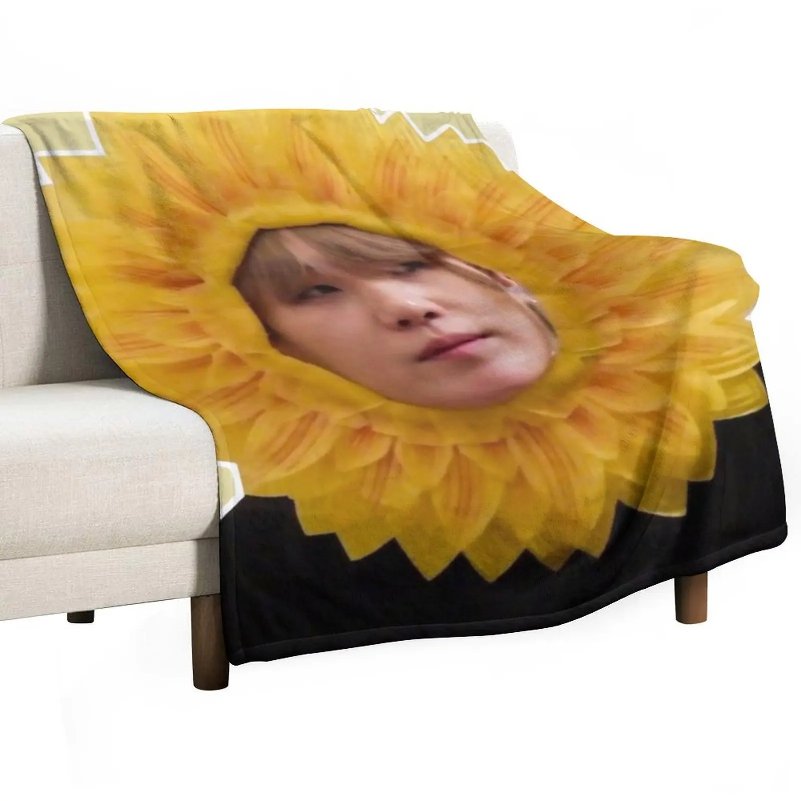 Sunflower Yoongi/SUGA Throw Blanket Thin Sofas Furry Summer Blankets