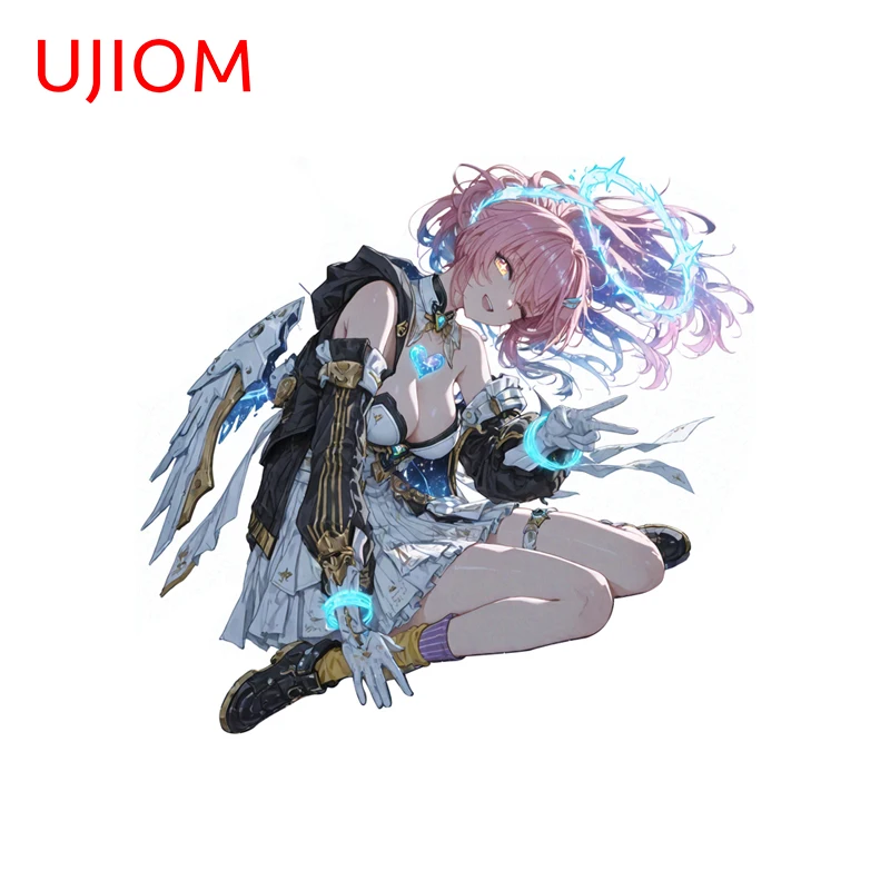 UJIOM Waifu Aemeath Wuthering Waves Wall Sticker Hentai NSFW Kneel Posture Occlusion Scratch Decal Edgy Trunk Wardrobe Decor
