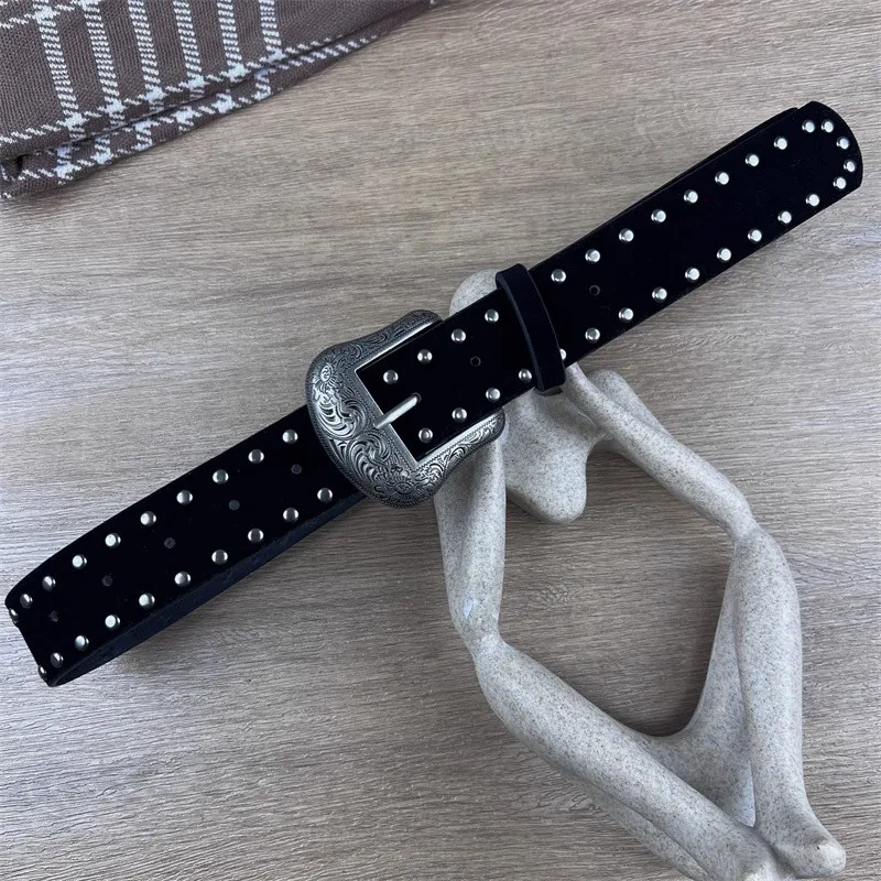 

Женский винтажный замшевый корсет из искусственной кожи с заклепками, женское пальто с поясом, платье с поясом, широкий пояс J1781