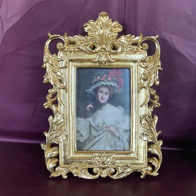 

Mutihome Room Decoration Home Decor Items French Resin Wall Mounted Picture Frame Background Wall Frame Children's Frame