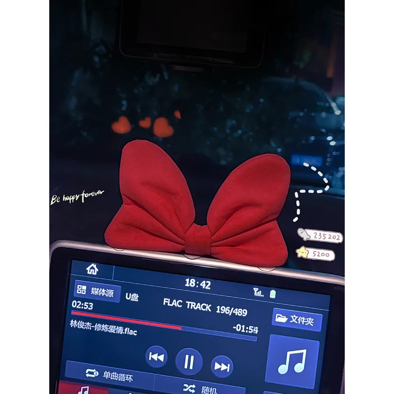 

Car Decoration Kawaii Car Accessories 2023 New Women's Car Interior Decoration Bow Car Center Console Small Accessories