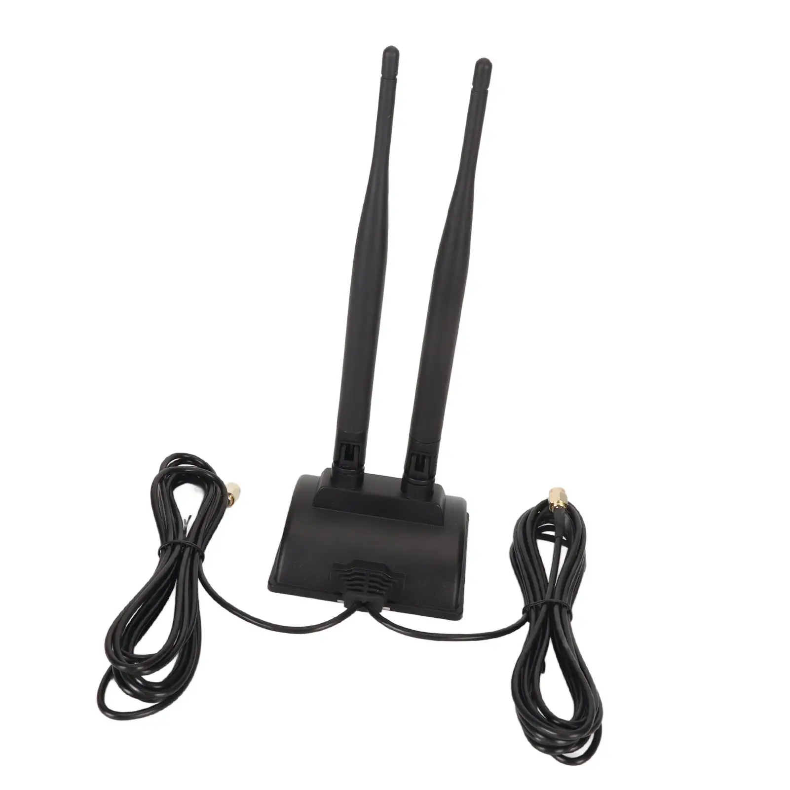 Antena WiFi de doble banda de alta ganancia 2,4 GHz 5GHz 6DBI RP SMA macho con base magnética ajustable para adaptador de enrutador