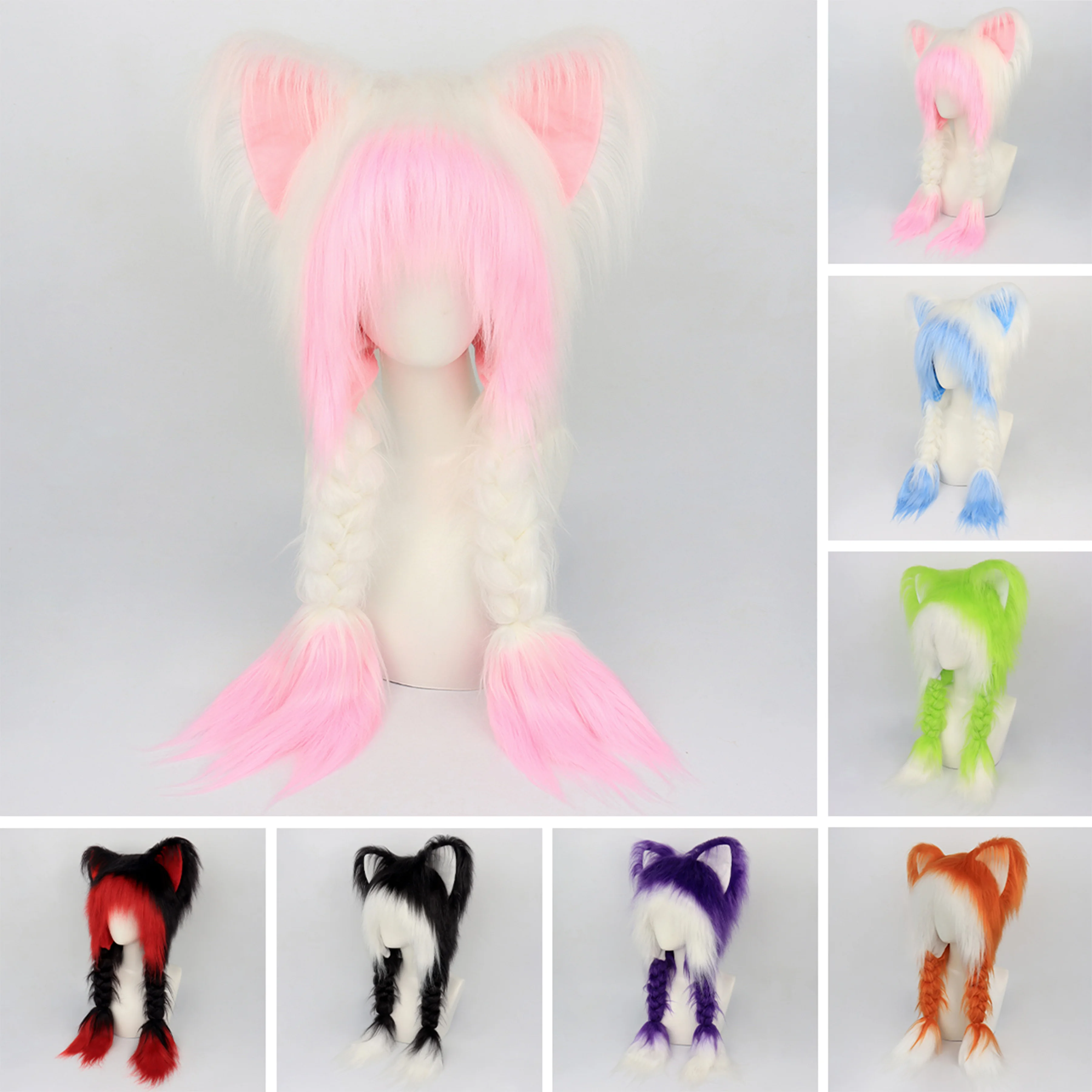 

Cosplay Costume Accessory – 1pc Y2K Aesthetic Anime Cute Cat Ear Hat, Winter Warm Fluffy Cap for Halloween Parties & Gifts