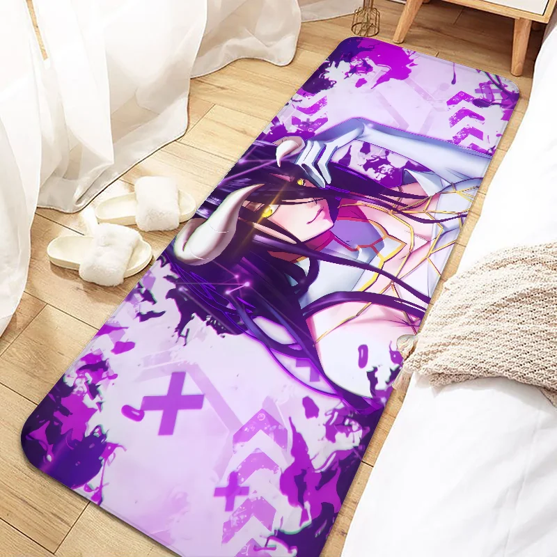 Anime Albedos Overlords Entrance Non-slip Doormat Washable Kitchen Carpet Living Room Hallway Rugs Bathroom Bath Door Mats